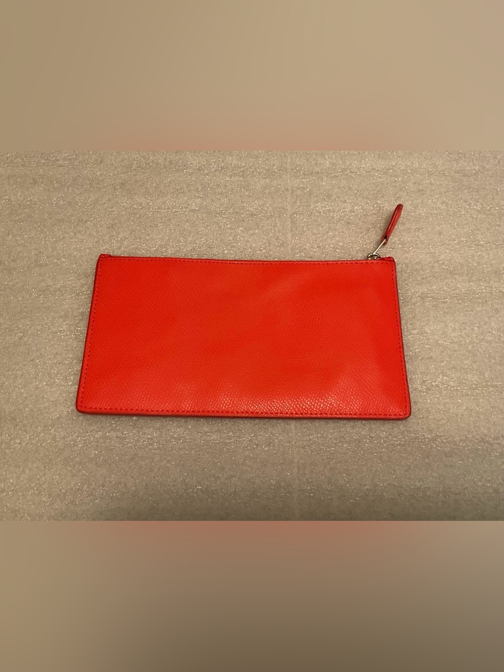Coach Pop Slim Envelope Wallet Removable Zip Pouch Red Crossgrain Leather - Picture 2 of 9